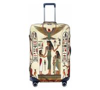 Cavizow Ancient Egyptian Egypt Pattern Travel Luggage Cover Elastic Suitcase Covers Washable Anti Scratch Luggage Covers S-XL, Multicolor, L (Fits 25-28 in Luggage)