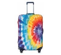 Cavizow Swirl Tie Dye Travel Luggage Cover Elastic Suitcase Covers Washable Anti Scratch Luggage Covers S-XL, Multicolor, M (Fits 22-24 in Luggage)