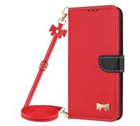 Cavor Crossbody Realme 12 pro 5G/Realme P1 Pro 5G Case With Card Holder With Strap,Flip Cover Card Holder,Magnetic Closure Pink PU Leather Protective Cove for Realme 12 pro 5G/Realme P1 Pro 5G,Red