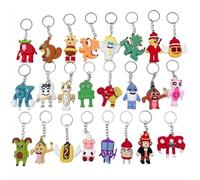 CavspkArt 24 Pcs Steal a Brainrot Keychain Set, Unique Pvc Brainrot Toys Keyrings Hanging Ornament, Steal a Brainrot Pendant with Keychain for Cars, Keys and Bags (24pcs)