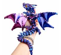 CavspkArt 3D Printed Dragon Toy with Movable Joints, Flexible Articulated Dragon Figure with Wings & Eyes, Home Desk Decor & Fidget Toy for All Ages