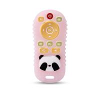 CavspkArt Baby Teether Toy, Remote Control Shape Silicone Chew Toy for Babies, Pink Sensory Play Toy for Infants, Fidget Toys