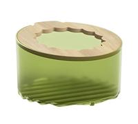 CavspkArt Hamster Sand Bath Container,5.7x5.7x3.66-Inch Hamster Sand Bath Box,Green Small Pet Bathroom,Guinea Pig Toilet Hamster Bathtub Sauna Box for Gerbil,Guinea Pig,Small Pet Accessories