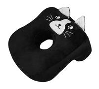 CavspkArt Office Nap Pillow Memory Cotton, Cute Black Pillow with Ear Hole, Soft Nap Pillow, Ear Pillow for Side Sleepers for Ladies, Girls, Kids (Black Cat)