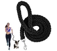 CavspkArt Rope Dog Lead, Strong Dog Leash with Comfortable Padded Handle,Nylon Eight Strand Braided Lead,Heavy Duty Rope,Slip Leads1.3m,Rotating Safety Buckle for Small Medium and Large Dogs