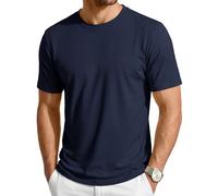 Cavva Tee Shirts for Men Adult UPF 80+ Sun Protection Beach T-Shirt Lightweight Soft Crew Neck Golf Tops Navy Blue 3XL