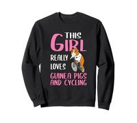 Cavy Stuff This Girl Really Loves Guinea Pigs And Cycling Sweatshirt