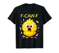 Caw Chicken Crazy Chick Lady Messy Bird Cartoon Humor T-Shirt