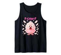 Caw Chicken Cute Pink Bird Cartoon Humor Crazy Chick Women Tank Top