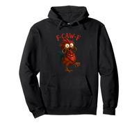 Caw Funny Chicken Humor Quote Rooster Meme Crazy Bird Lady Pullover Hoodie