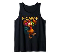 Caw Funny Chicken Humor Quote Rooster Meme Crazy Bird Women Tank Top