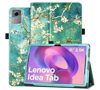 Caweet Case for Lenovo Idea Tab 2025/Motorola Moto Pad 60 Neo/Moto Pad 2026 11 Inch - Premium Leather Folio Protective Stand Cover with Auto Sleep/Wake, Almond Blossom