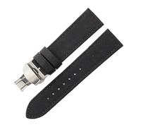 CAWEUER 1853 Speed Chi T116 Leather Underskin Canvas Nylon Watchband Compatible With Tissot T116617A Le Locle Starfish T20 Canvas Men Wrist 22 20mm(Black-Steel-B1,20mm)