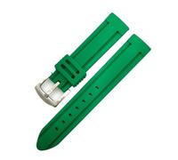 CAWEUER 18mm 20mm 22mm 24mm 26mm Silicone Replacement Watch Band Strap Universal Rubber Sport Diving Watchband Bracelet Accessories(Green,26mm)