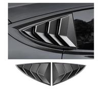 CAWEUER ABS Rear Car Window Shutter Cover Compatible With Tesla Model 3 2017-2023 2024 Highland Louver Side Vent Trim Triangle Modified Accessories(Matte Black)