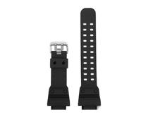 CAWEUER Black Resin Silicone Strap Compatible With Casio G-SHOCK Giant G-block GX-56BB GXW-56 Series Men'smodified Waterproof Wristband Bracelet(Black-silver)