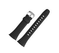 CAWEUER Black Resin Silicone Watch Strap Compatible With Casio Sport WVA-M640/WVA-M650/WVQ-M410 Series Soft