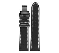 CAWEUER Compatible With B-reitling Canvas Watch With Avengers Super Ocean 22mm Nylon Chain(Black - Black B,22mm)