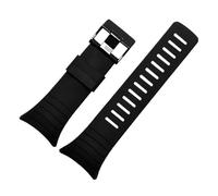 CAWEUER Compatible With CORE Series Watchband Black Rubber Strap Silicone Bracelet With Tools Wristband Men Sports Watch Band(Black-black)