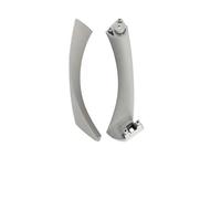 CAWEUER Compatible with E90 E91 E92 Car Interior Right Left Side Inner Front Door Panel Handle Pull Trim+Cover Compatible with BMW E90 E91 3 Series 2005-2012(Gray Right kit)