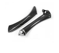 CAWEUER Compatible with E90 E91 E92 Car Interior Right Left Side Inner Front Door Panel Handle Pull Trim+Cover Compatible with BMW E90 E91 3 Series 2005-2012(Carbon Right kit)