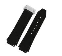 CAWEUER Compatible With Strap BIG BANG Watchband Stainless Buckle Free Tool Men New Real Cow Leather Rubber 26 * 19mm Brown Black(Frosted-black,26X19mm rose gold)