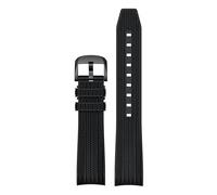 CAWEUER Compatible With Swatch XCompatible With Omega Joint MoonSwatch 20mm Quick Release Strap Men Women Curved End Weave Silicone Rubber Watch Band Bracelet Tool(Black black 02)