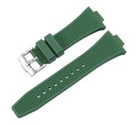 CAWEUER Compatible With T-issot PRX Super Player Rubber Watch Strap With Male Bulge 12mm Liquid Silicone Bracelet For Female(Green)