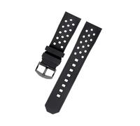 CAWEUER Compatible With TAG Heuer Watchband F1 Series Steel Buckle Caz2011 Seiko Citizen Breathable Silicone 22mm(Black-Black-K2)