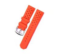 CAWEUER Compatible With TAG Heuer Watchband F1 Series Steel Buckle Caz2011 Seiko Citizen Breathable Silicone 22mm(Red-Steel-K2)