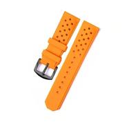 CAWEUER Compatible With TAG Heuer Watchband F1 Series Steel Buckle Caz2011 Seiko Citizen Breathable Silicone 22mm(Orange-Black-K2)
