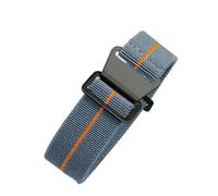 CAWEUER Compatible With Tudor Parachute Qicheng Biwan Little Red Flower Seiko Water Ghost Nylon High Density Knitting 18 20 22mm Watch Strap((D) Gray Orange-Black,20mm)