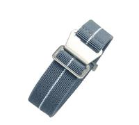 CAWEUER Compatible With Tudor Parachute Qicheng Biwan Little Red Flower Seiko Water Ghost Nylon High Density Knitting 18 20 22mm Watch Strap(Gray White-Steel,18mm)