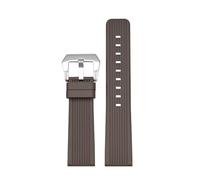 CAWEUER FKM Fluoro Rubber Strap 20mm 22mm 24mm Band Men Women Waterproof Quick Release Bracelet Compatible With Omega Seiko Panerai(Brown,20mm)