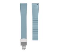 CAWEUER FKM Strap 20mm 22mm Compatible With Breitling Rolex Seiko Fluoro Rubber Universal Quick Release Folding Buckle Bracelet Watch Band Compatible With Omega(Light blue,22mm)