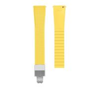 CAWEUER FKM Strap 20mm 22mm Compatible With Breitling Rolex Seiko Fluoro Rubber Universal Quick Release Folding Buckle Bracelet Watch Band Compatible With Omega(Yellow,22mm)