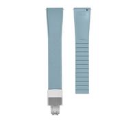 CAWEUER Fluoro Rubber Strap Compatible With Breitling Compatible With Rolex Universal FKM Quick Release Folding Buckle Bracelet Watch Band Compatible With Omega(Light blue,22mm)