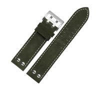 CAWEUER Leather Watchband Replacement Strap Khaki Classic Jazz Seiko Watch Chain Compatible With Hamilton 20mm 22mm(Grey,22mm)