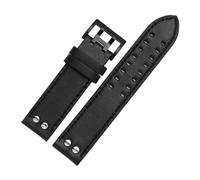 CAWEUER Leather Watchband Replacement Strap Khaki Classic Jazz Seiko Watch Chain Compatible With Hamilton 20mm 22mm(Brown,22mm)