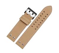 CAWEUER Leather Watchband Replacement Strap Khaki Classic Jazz Seiko Watch Chain Compatible With Hamilton 20mm 22mm(PURPLE,22mm)