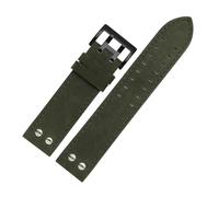 CAWEUER Leather Watchband Replacement Strap Khaki Classic Jazz Seiko Watch Chain Compatible With Hamilton 20mm 22mm(Orange,22mm)