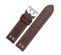 CAWEUER Leather Watchband Replacement Strap Khaki Classic Jazz Seiko Watch Chain Compatible With Hamilton 20mm 22mm(Multicolor,20mm)