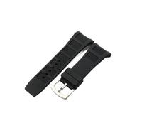 CAWEUER Notch Rubber Watch Strap Compatible With IWC Iw323602 Iw376501 Engineer Waterproof Sweat-Proof Men's Silicon Watchband 30 * 16mm Wristband(Black-Steel-K2)