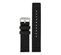 CAWEUER Nylon Canvas Strap 18mm 19mm 20mm 22mm 24mm Compatible With Seiko Citizen Seagull Watch Universal Sport Army Quick Release Bracelet Band(Black,18mm)
