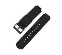 CAWEUER Nylon Strap Compatible With Casio GA-2100 AE-1000/1100 GM110 GM2100 AQ-S810 MRW-200H GA100/110 DW-5600 DW-6900 Gshock Sport Diving Watchband(Black-black buckle,Interface 18mm)