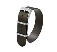 CAWEUER Oil Wax Cowhide Leather Strap 20mm 22mm Vintage Men Thickened Steel Pin Buckle Watch Band Bracelet Compatible With Panerai Compatible With Seiko(Dark green,22mm)