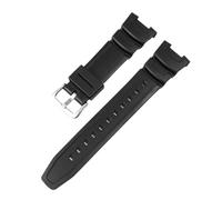 CAWEUER Resin Silicone Watchband Compatible With Casio SGW-100-1V/2B Series Rubber Watch Strap 3157 Accessories(Black silver)