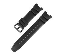 CAWEUER Resin Silicone Watchband Compatible With Casio SGW-100-1V/2B Series Rubber Watch Strap 3157 Accessories(Black black)