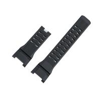 CAWEUER Resin Watch Strap Compatible With Casio GSHOCK, The Third Generation Of The Big Mud King GWG-B1000 Dedicated Notch Steel Ring Wristband(Black -NO buckle)