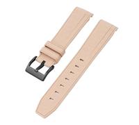 CAWEUER Silicone Rubber Strap 20mm Compatible With Rolex Daytona Water Ghost Watch Band Curved End Sport Bracelet Accessories Compatible With Omega MoonSwatch(Light brown02)